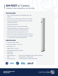 CONTROLTEK_AM Post Cam_Product Sheet
